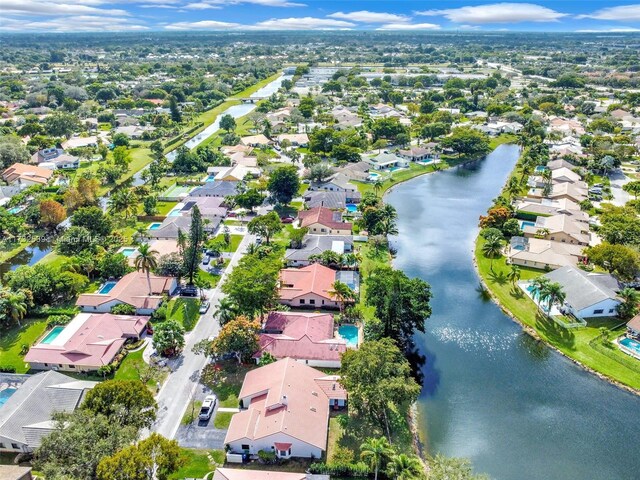 510 NW 105th Dr, Coral Springs, FL 33071 - birds eye view of property featuring a water view and a residential view