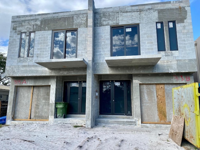 exterior space featuring french doors