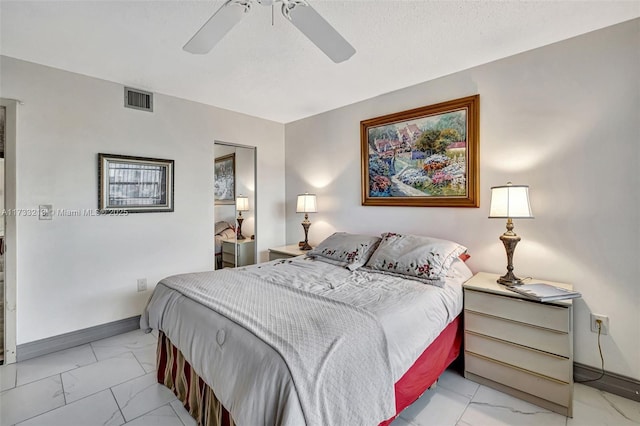 bedroom with ceiling fan