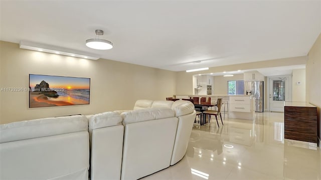 view of tiled living room