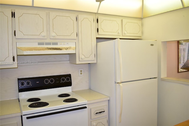 kitchen featuring white appliances