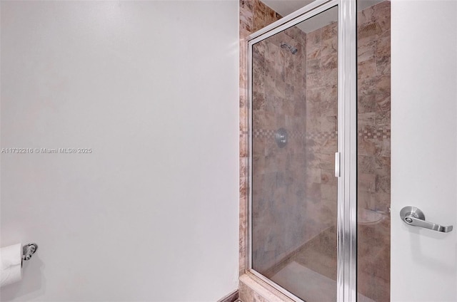 bathroom with an enclosed shower