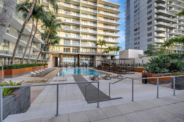 view of pool with a patio area