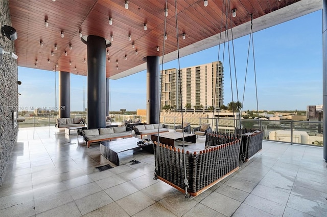 view of patio featuring an outdoor hangout area