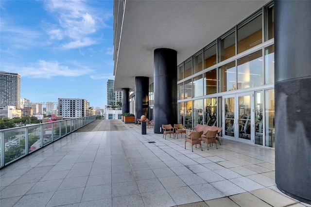 exterior space featuring a balcony