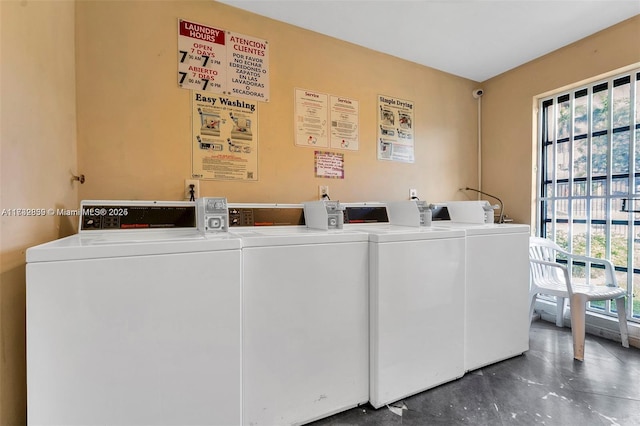 laundry area featuring separate washer and dryer