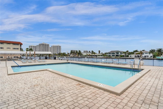 view of pool with a patio