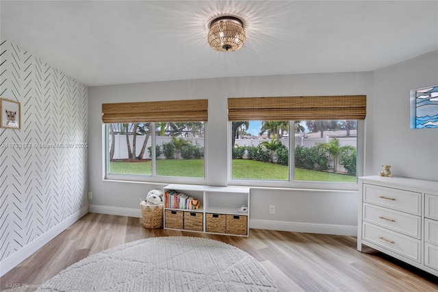 unfurnished room featuring light hardwood / wood-style flooring