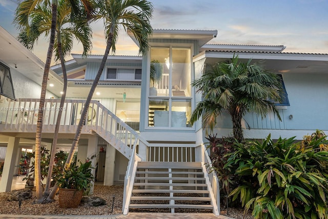 exterior space with stairs
