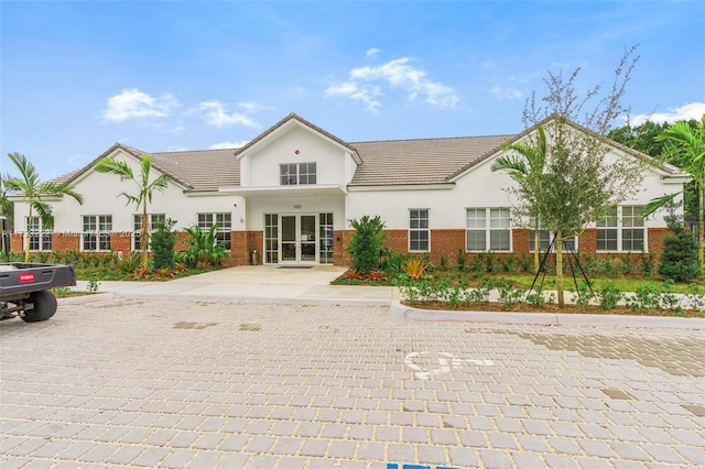 view of front of property featuring french doors