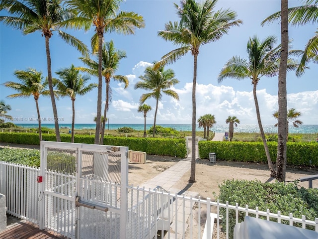 view of property's community featuring a water view