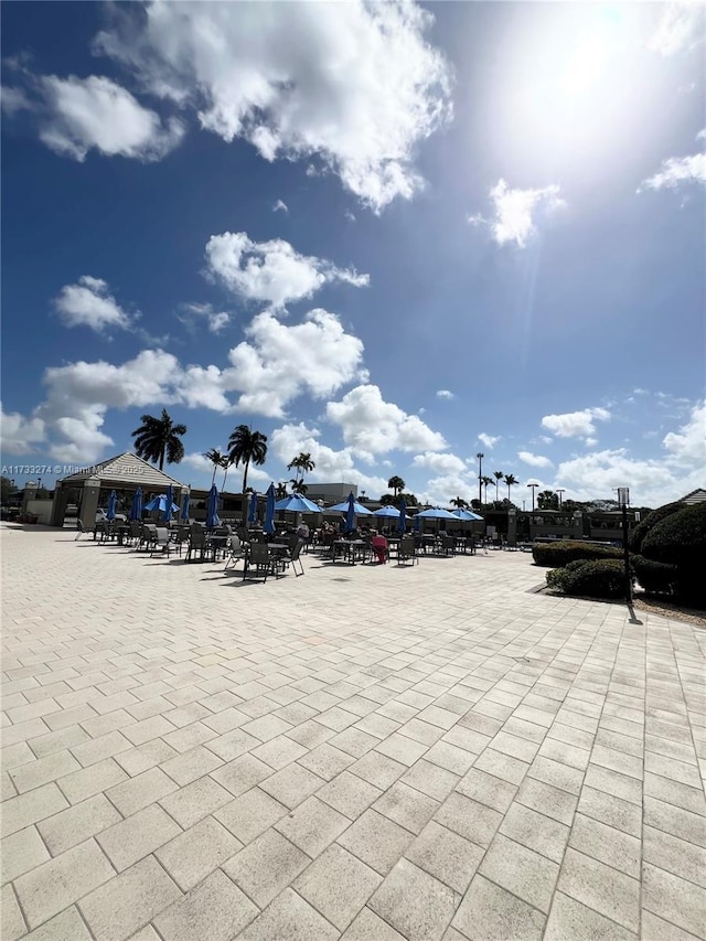 exterior space with a gazebo