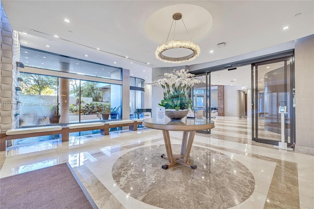 interior space with light hardwood / wood-style flooring