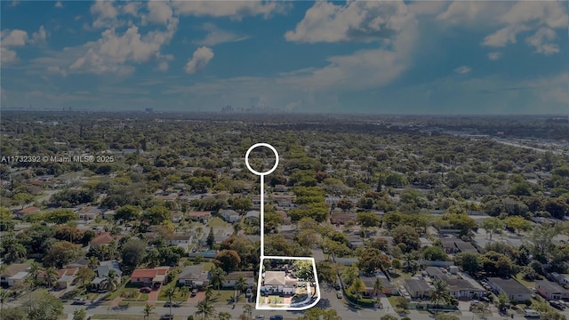 birds eye view of property featuring a residential view