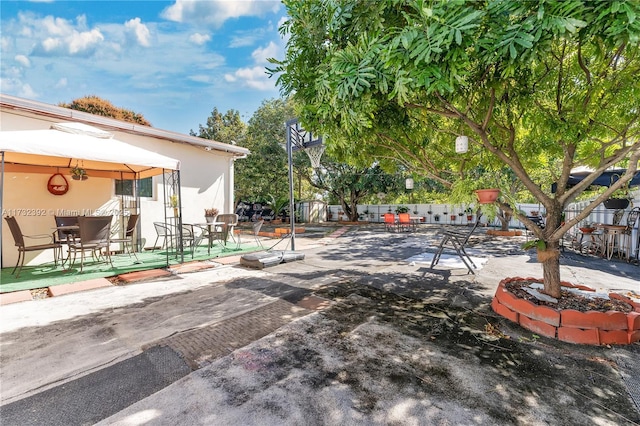 view of patio with a gazebo