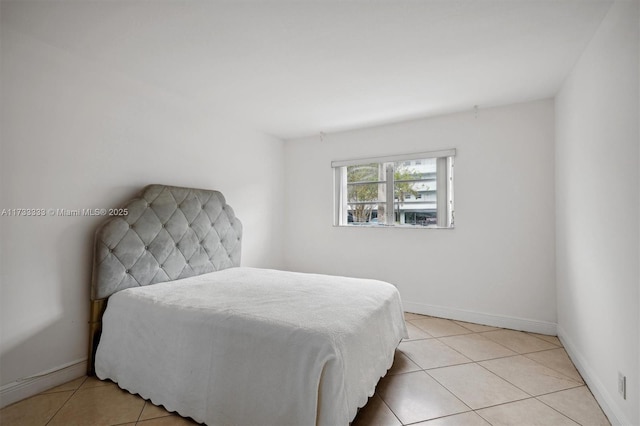 view of tiled bedroom