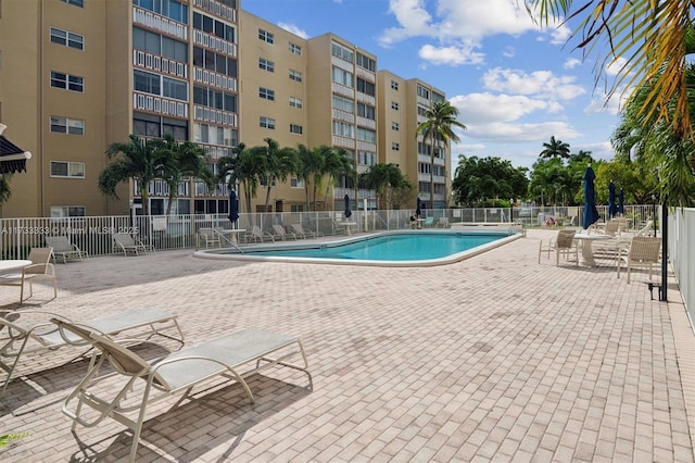 view of pool with a patio