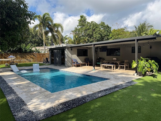 view of pool with a patio