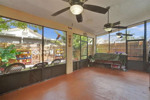 sunroom / solarium featuring a wealth of natural light