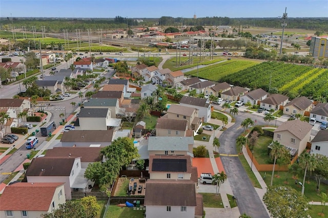 aerial view with a residential view