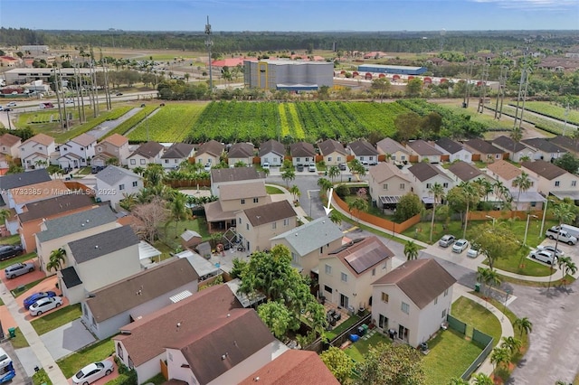 drone / aerial view with a residential view