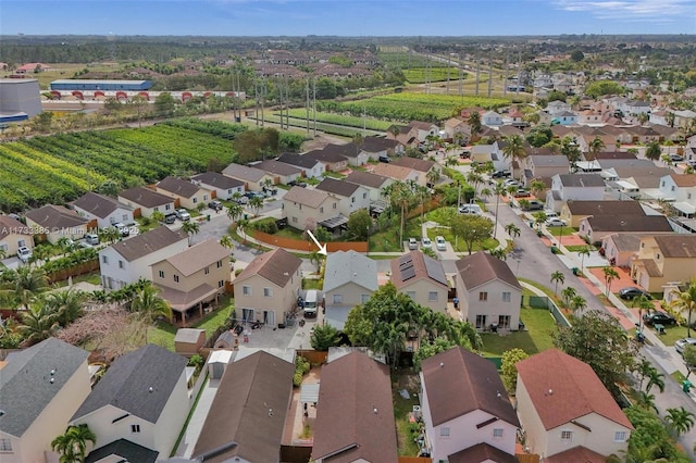 aerial view with a residential view