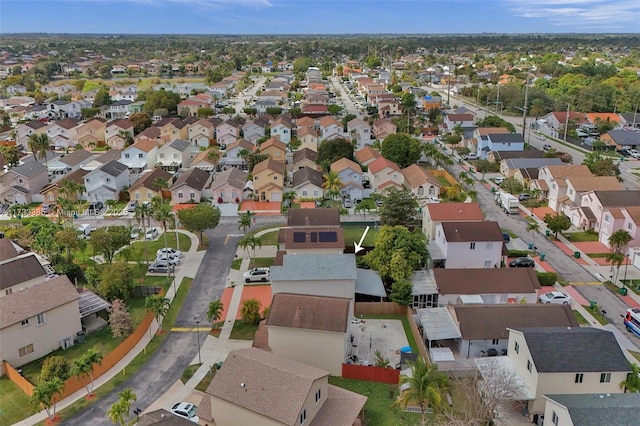 aerial view featuring a residential view