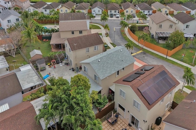 drone / aerial view with a residential view