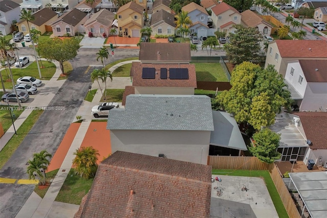 aerial view featuring a residential view