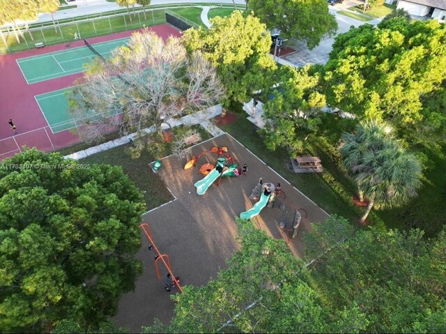 birds eye view of property