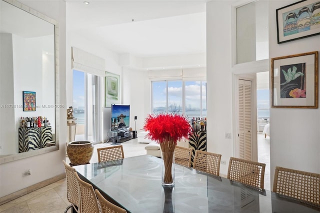 dining space with a healthy amount of sunlight