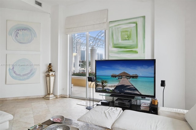 living room with a wealth of natural light