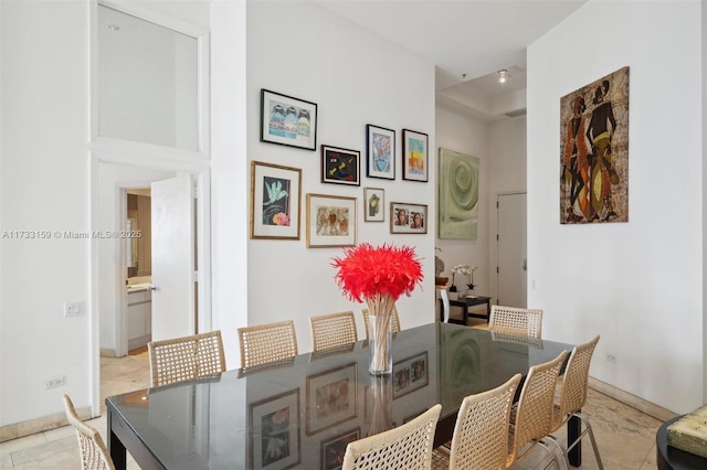 view of dining room