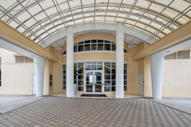 view of exterior entry with french doors