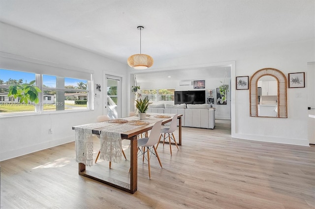 dining room featuring light wood-type flooring