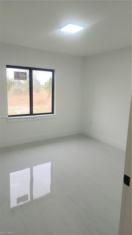 view of spare room