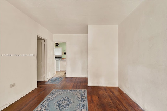 hall featuring dark hardwood / wood-style flooring