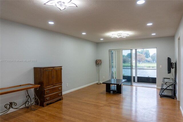 empty room featuring wood-type flooring