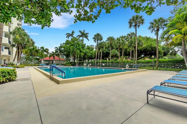 view of pool with a patio