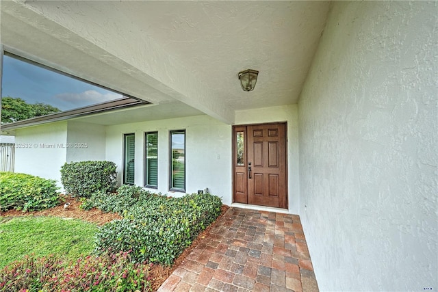 view of doorway to property