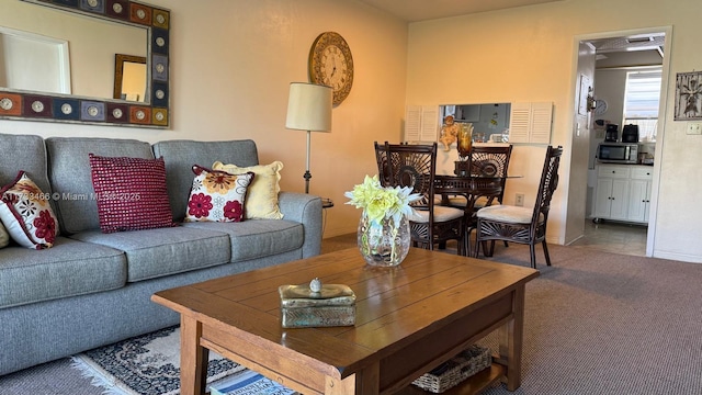 view of carpeted living room