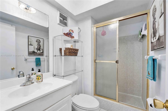 2751 E Golf Blvd Unit 2029, Pompano Beach, FL 33064 - bathroom featuring a shower stall, toilet, and vanity