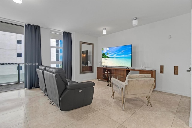 50 Biscayne Blvd Unit 601, Miami, FL 33132 - living room with light tile patterned flooring