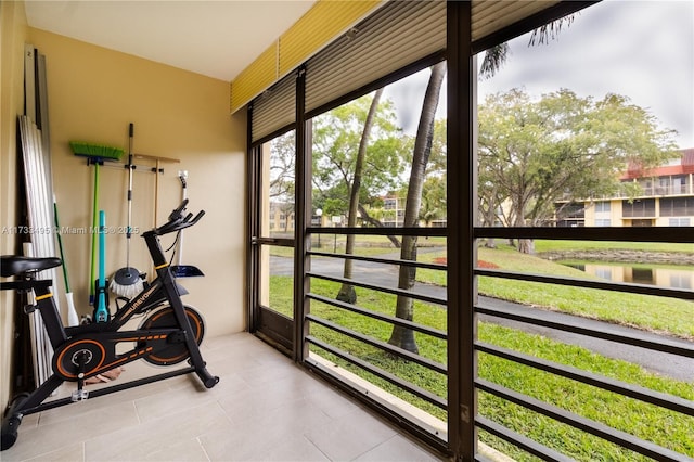 view of sunroom