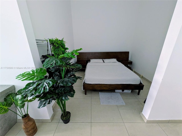 view of tiled bedroom