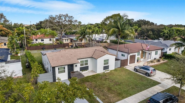 drone / aerial view with a residential view