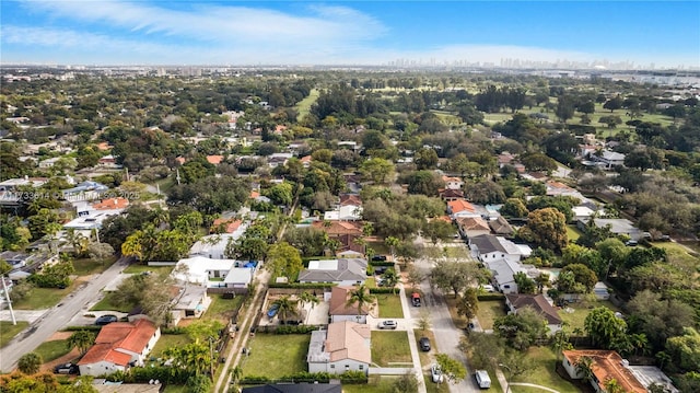 birds eye view of property with a residential view