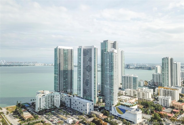 view of city featuring a water view