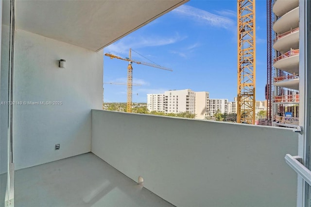 balcony with a view of city