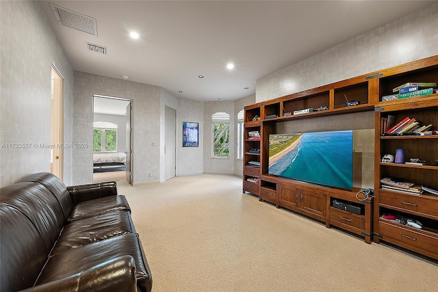 view of carpeted living room